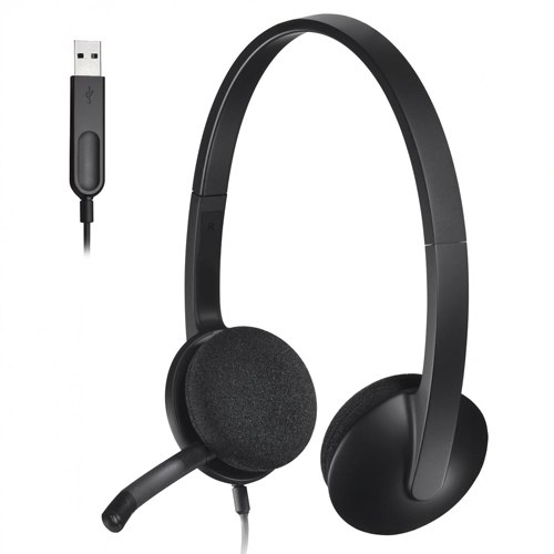 אוזניות ומיקרופון LOGITECH H340 USB HEADSET