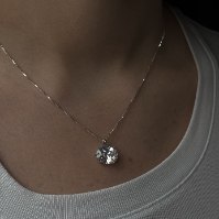 שרשרת שושני| תליון אובלי |שרשרת דמוי יהלום