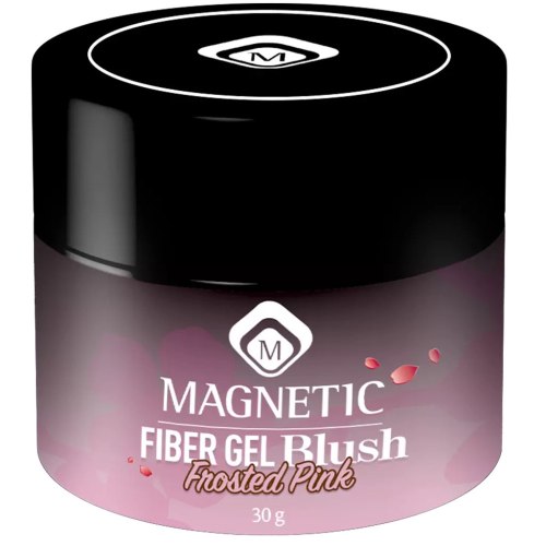 Fiber Gel Frosted Pink 30 gr מגנטיק - ג'ל לבניה וחיזוק