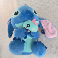 בובת פרווה סטיץ' ורוד\כחול מחבק  23  ס"מ -STITCH 4002-3