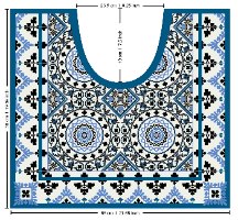 שטיחון ויניל פרימיום לאסלה – דגם סנטוריני - (246) של TIVA