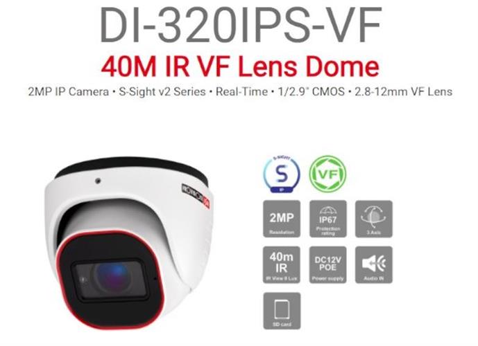 מצלמת כיפה PROVISION IP DI-320IPS-VF POE IP67 40M IR SD Support