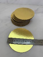100 יח'- תחתית זהב עיגול קוטר 12 לקינוחים