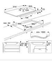 כיריים אינדוקציה 90 ס"מ MULTIZONE דגם Electrolux EIV94550 אלקטרולוקס שחור