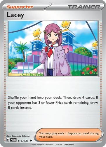 קלף בודד single פוקימון - lacey - Prismatic Evolutions - 114/131