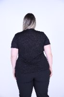 חולצת T תחרה שחורה