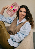 קלאצ מחורז אנתרופולוגי ורוד
