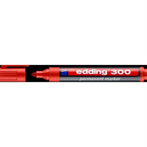 טוש פרמננט 300 טיפ עגול 1.5-3 מ"מ אדום אדינג edding