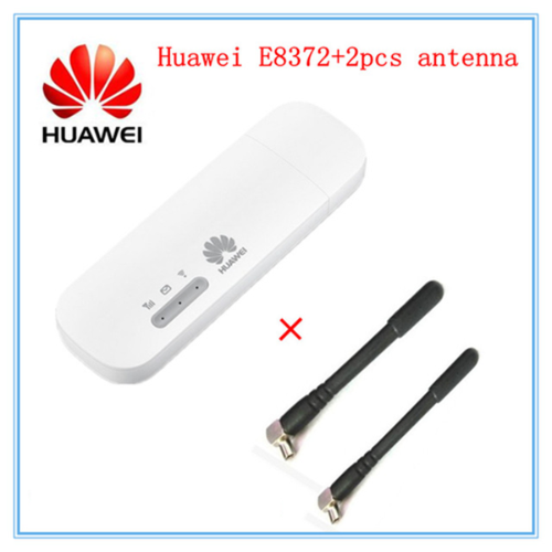 מתאם רשת סלולרי עם 2 אנטנות לשיפור הקליטה Huawei E8372h-153 150M LTE 4G USB WiFi