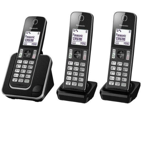 Panasonic טלפון אלחוטי + 2 שלוחות דגם KXTGD313MBB