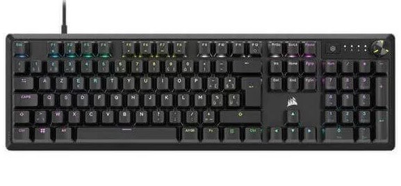 מקלדת מכנית Corsair K70 CORE RGB לגיימינג עם מתגים לינאריים ותאורת RGB לכל מקש