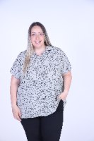 חולצת סאן ירוקה מודפסת