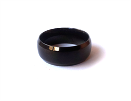 טבעת שחורה סטיינלס סטיל 8 מ"מ