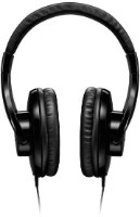 אוזניות מקצועיות Shure SRH240A – פריט בודד של אוזניות שחורות עם קשת וכריות מרופדות