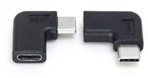 מתאם USB-C זוויתי 90° זכר לנקבה – טעינה והעברת נתונים, קומפקטי וחזק