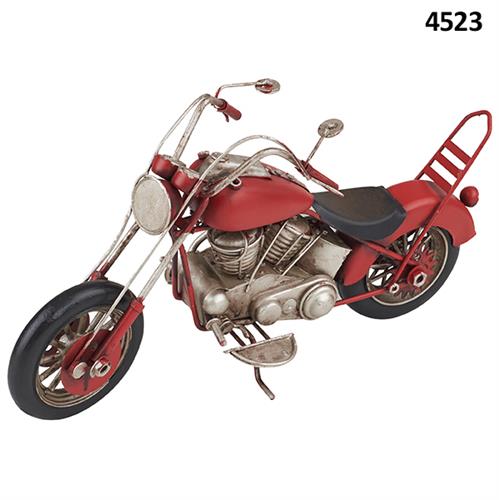 אופנוע קרוזר כידון ארוך עתיק אדום מתכת 28סמ 4523