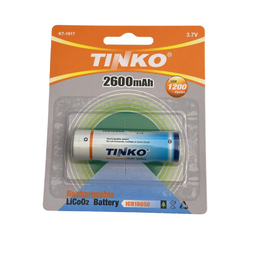 TINKO - סוללה נטענת 3.7V 18650 2600mah