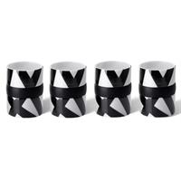 מארז ארבעה ספלי אספרסו מונדריאן Ring Black - מארז לא מושלם