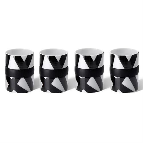 מארז ארבעה ספלי אספרסו מונדריאן Ring Black - מארז לא מושלם