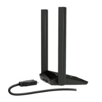 מתאם רשת אלחוטי Tp-Link Archer T4U Plus AC1300 USB – מתאם שחור עם אנטנות וכבל USB לצידו 4K