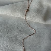 שרשרת עניבה פרח| שרשרת זהב אדום
