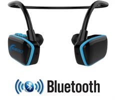 נגן לשחייה Bluetooth עמיד במים Blue Voice עם קליפ טעינה