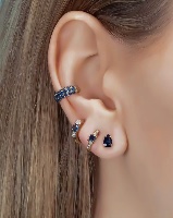Monica Earrings Gold Blue
