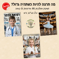תמונה מעוצבת IA מודפסת על קאפה גודל 30*40 ס"מ