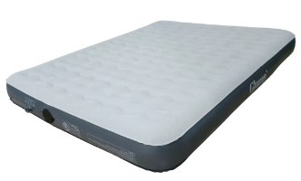 מזרן מתנפח זוגי כולל משאבה צבע אפור Glamp GSSAB22 – מזרן אפור מתנפח ומנופח במלואו, עם לוגו Glamp בצד