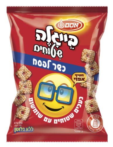 בייגלה שטוחים עם שומשום כשל"פ ללא גלוטן 250 גרם - אסם