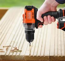 Black+Decker BCD382D1XC-QW – כלי עבודה משולב מברגה ומקדחת פטיש לקידוח חומרים קשים