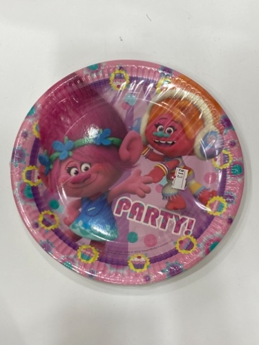 צלחות נייר 8 יח - טרוליות