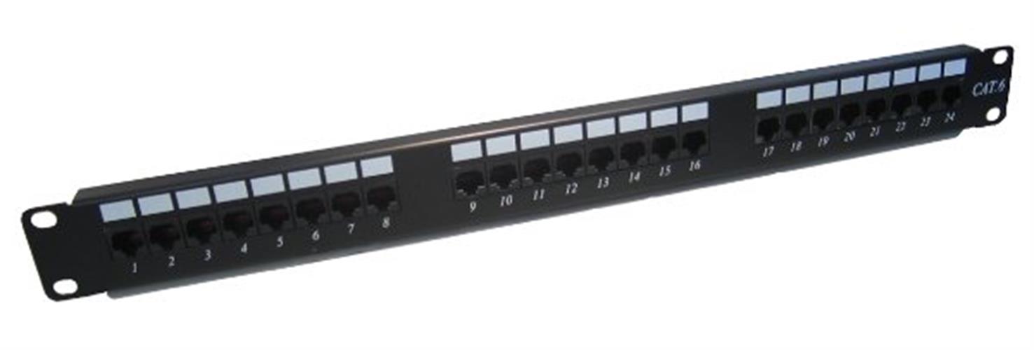 פנל 24 מחברים RJ-45 CAT 6A