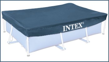 כיסוי עליון כחול INTEX לבריכת עמודים מלבנית 200*300 דגם 28038