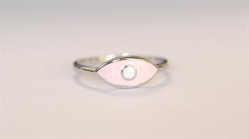 טבעת כסף 925 עין ורודה