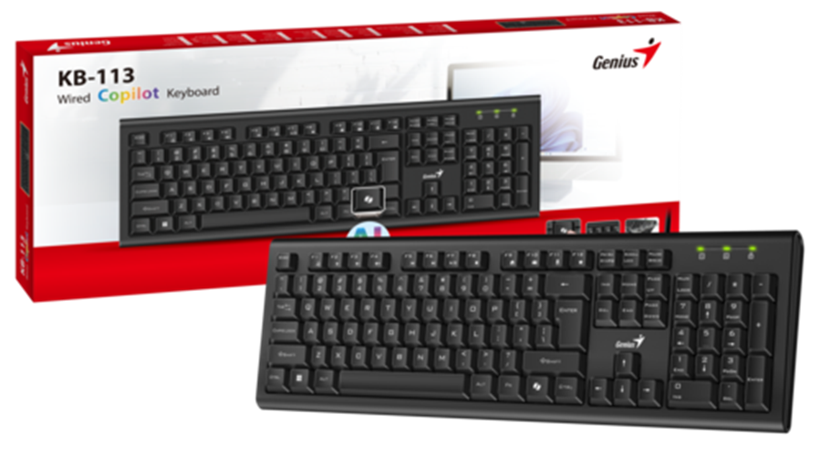 מקלדת חוטית פרופיל נמוך Genius KB-113