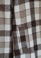 Brown Plaids Oversized Jacket