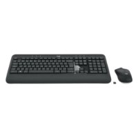 סט מקלדת ועכבר אלחוטיים צבע שחור Logitech MK540 – מקלדת ועכבר אלחוטיים שחורים מוצגים יחד עם דונגל USB
