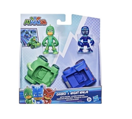 כוח פיג’יי PJ Masks Gekko vs Night Ninja racers are ready