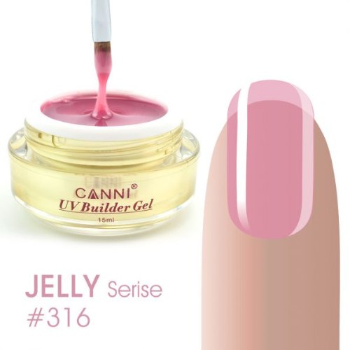 ג'ל בנייה CANNI 316 גוון ורוד חצי אטום