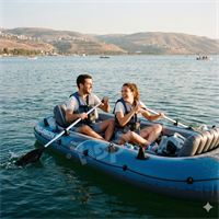 סירה מתנפח Excursion לשיט דיג ופנאי 366X168X43 סמ 66325 מבית Intex