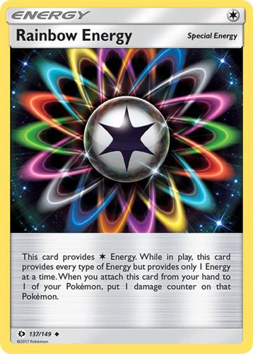 קלף בודד single פוקימון - rainbow energy - Sun & Moon - 137/149