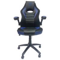 כיסא גיימינג דגם נובה - Nova - איכותי מעוצב ונוח עם משענת מתכווננת בצבעים שחור וכחול
