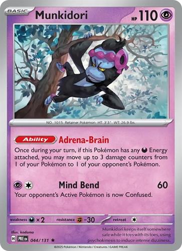 קלף בודד single פוקימון - munkidori - Prismatic Evolutions - 044/131