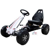 מכונית באגי קארטינג פדלים לילדים בצבע לבן CARTIN1 מבית קפיץ קפוץ