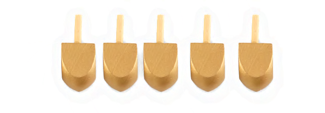 5 יח' סביבון עץ זהב קטן