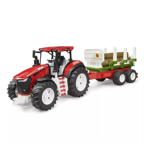 טרקטור עם עגלת עצים + 3 בולי עץ - BRUDER ROADMAX 3453