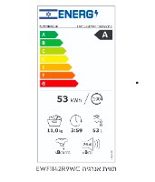 מכונת כביסה 11 ק"ג דגם ELECTROLUX EWF1142R9WC אלקטרולוקס