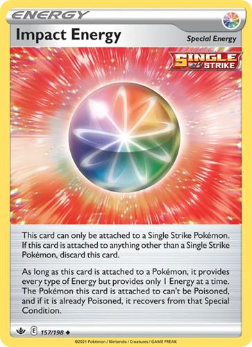 קלף בודד single פוקימון - impact energy - Chilling Reign - 157/198