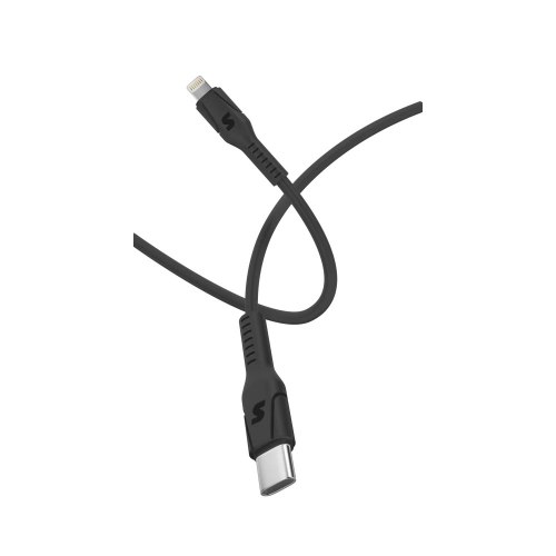 כבל טעינה USB-C ל-Lightning ‏27W מסיליקון באורך 1.2 מטר Silver Line